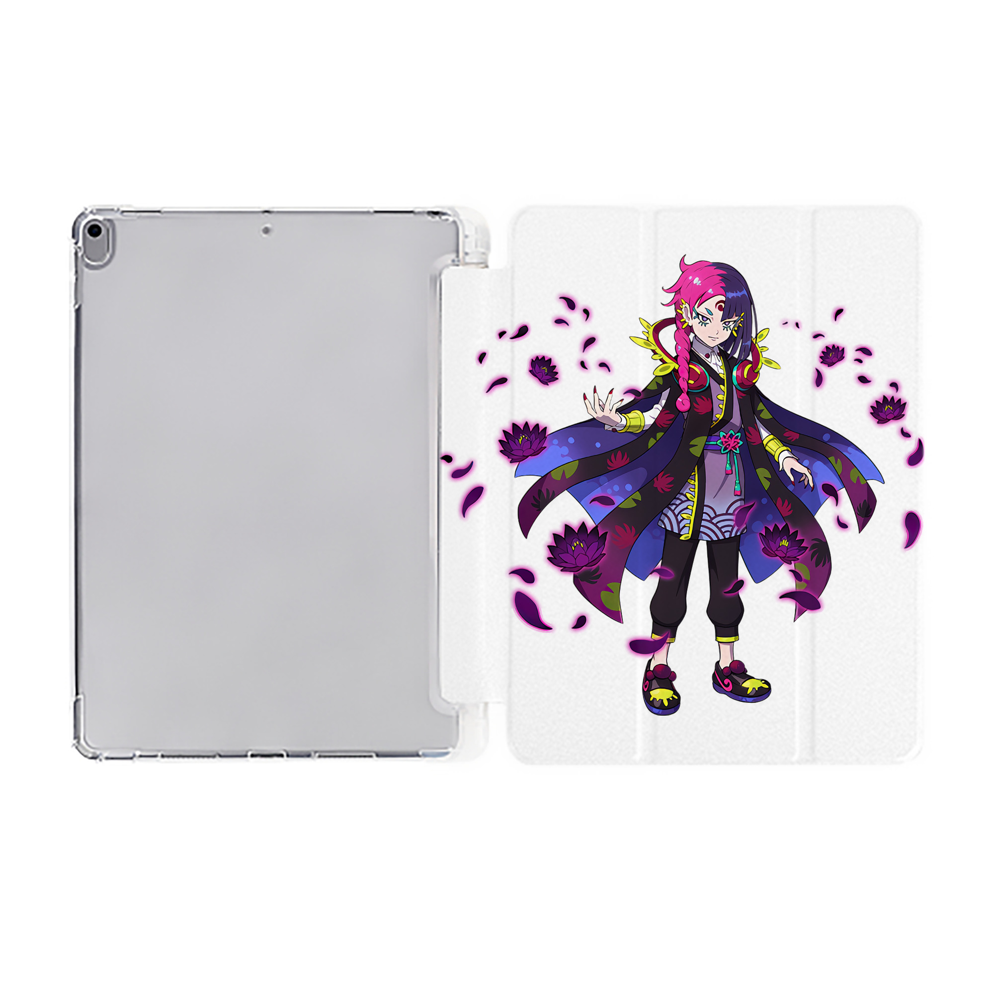 （画像用） 妖怪ウォッチ Yo-kai Watch IPad ケース ペン収納付き 三つ折りスタンド PUレザー×シリコン 対応機種9.5/10.5/10.9インチ